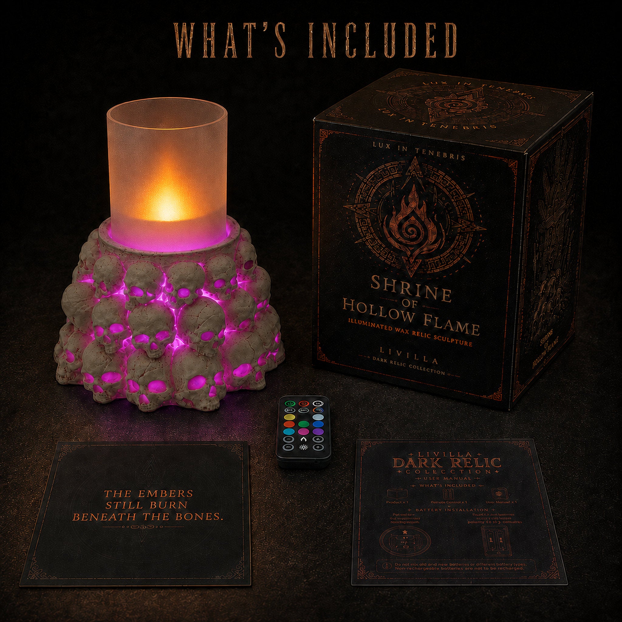 The Ember Warden — Dual-Zone Skull Mood Light