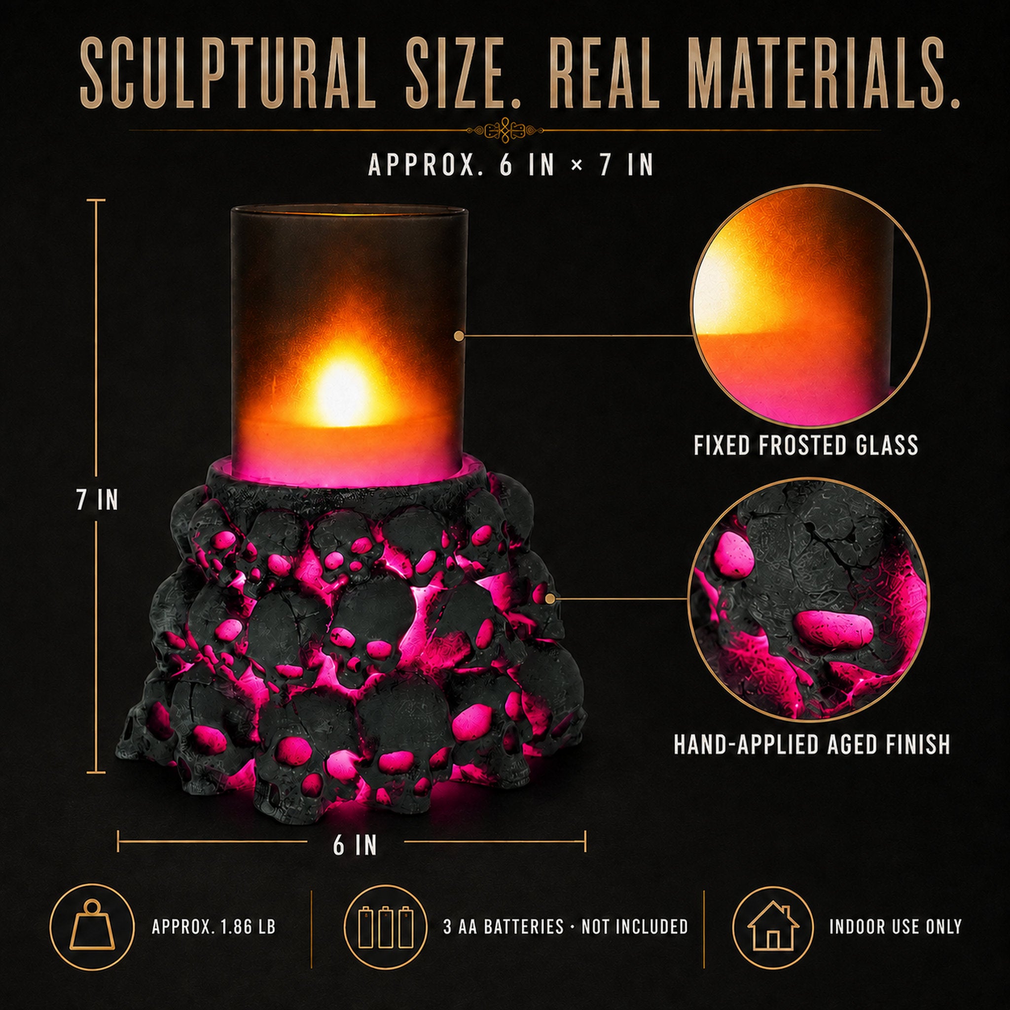 The Ember Warden — Dual-Zone Skull Mood Light