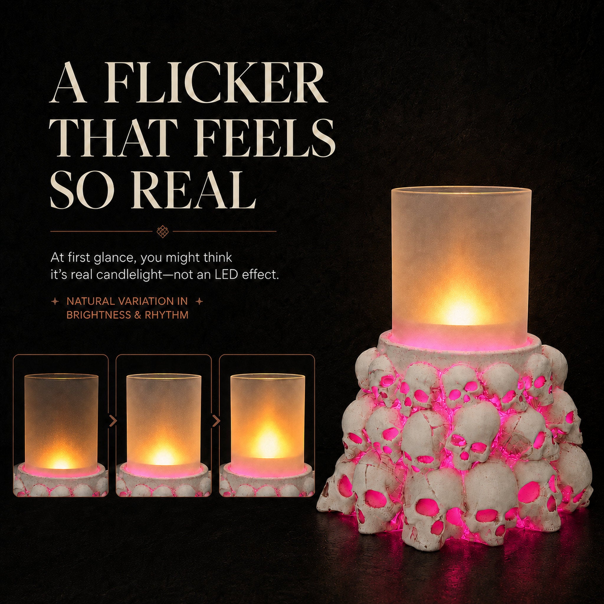 The Ember Warden — Dual-Zone Skull Mood Light