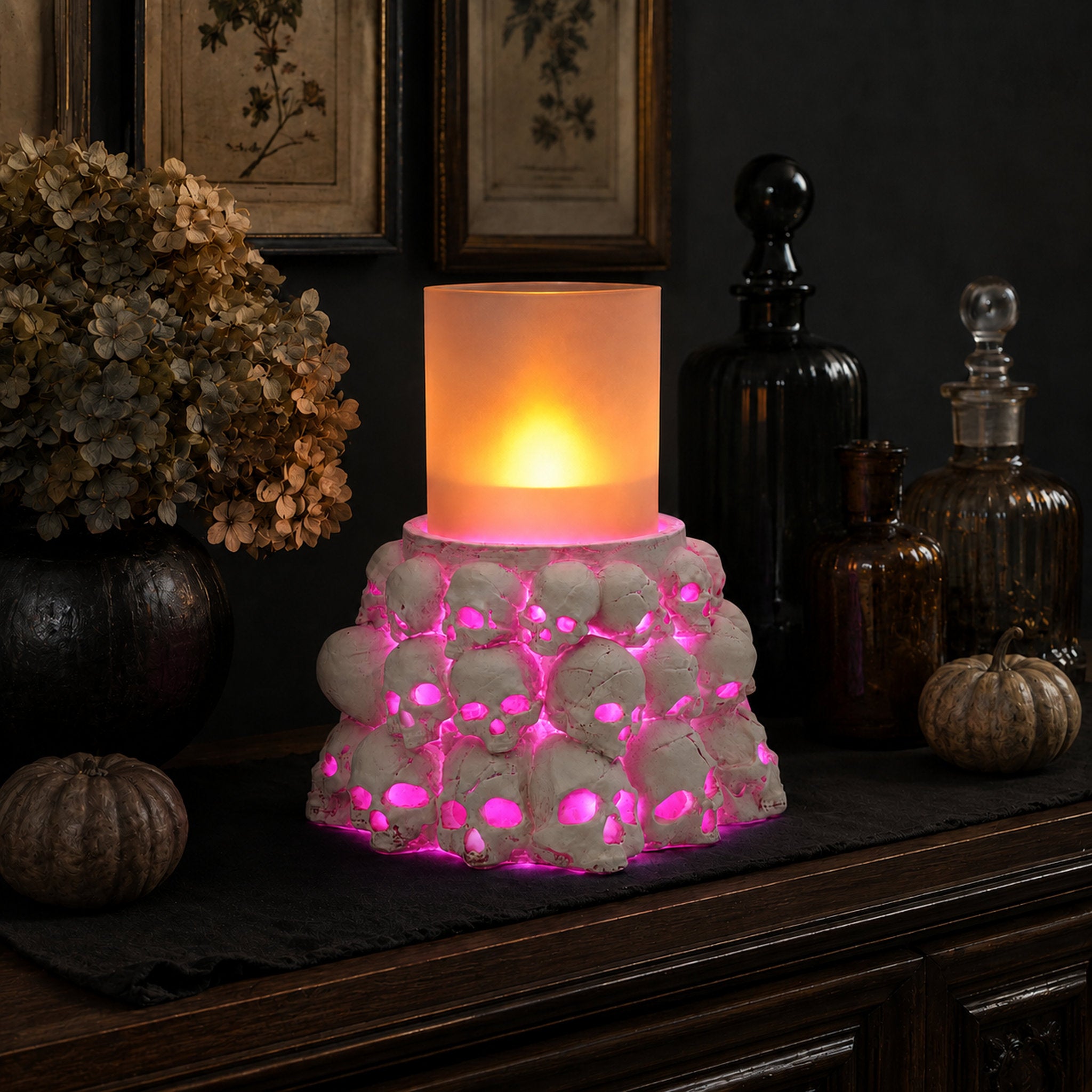 The Ember Warden — Dual-Zone Skull Mood Light