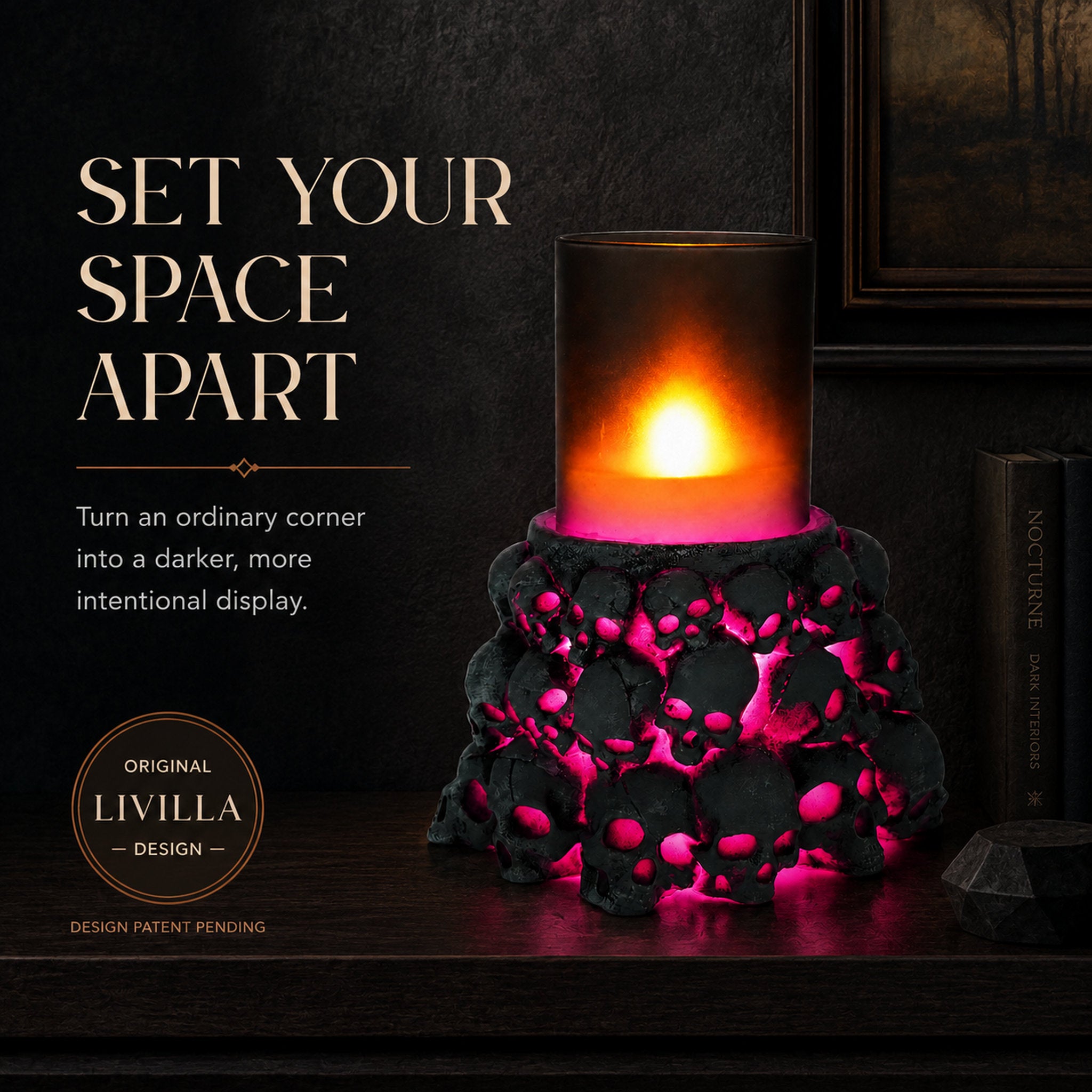 The Ember Warden — Dual-Zone Skull Mood Light