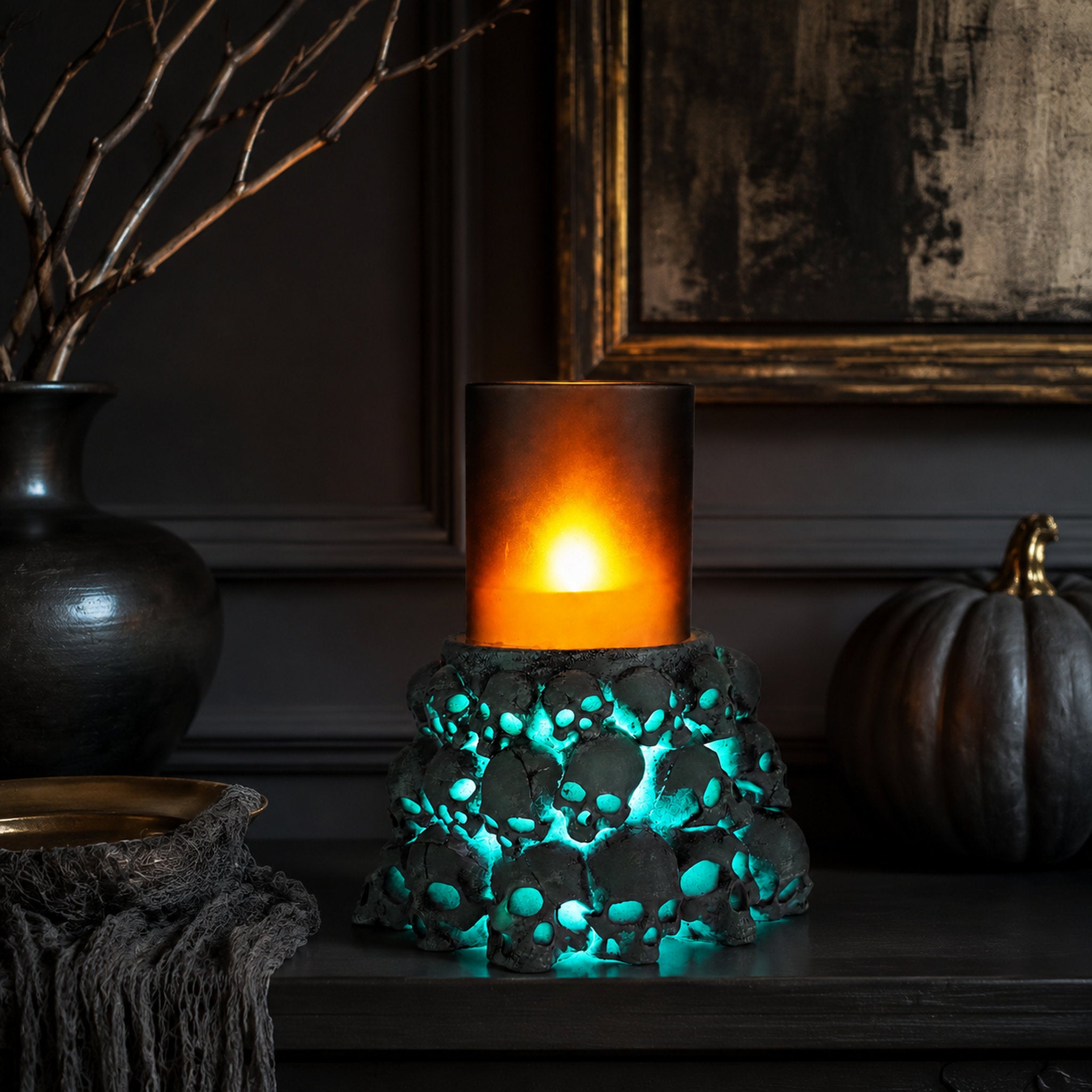 The Ember Warden — Dual-Zone Skull Mood Light